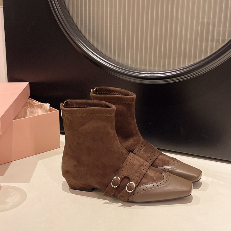 France style winter boots belt buckle martin boots for women