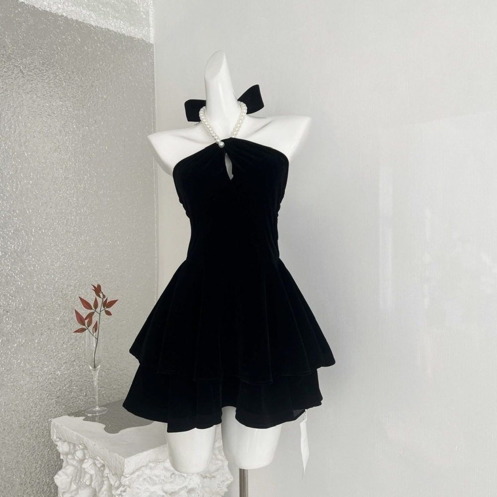 Black pearl formal dress sexy dress for women