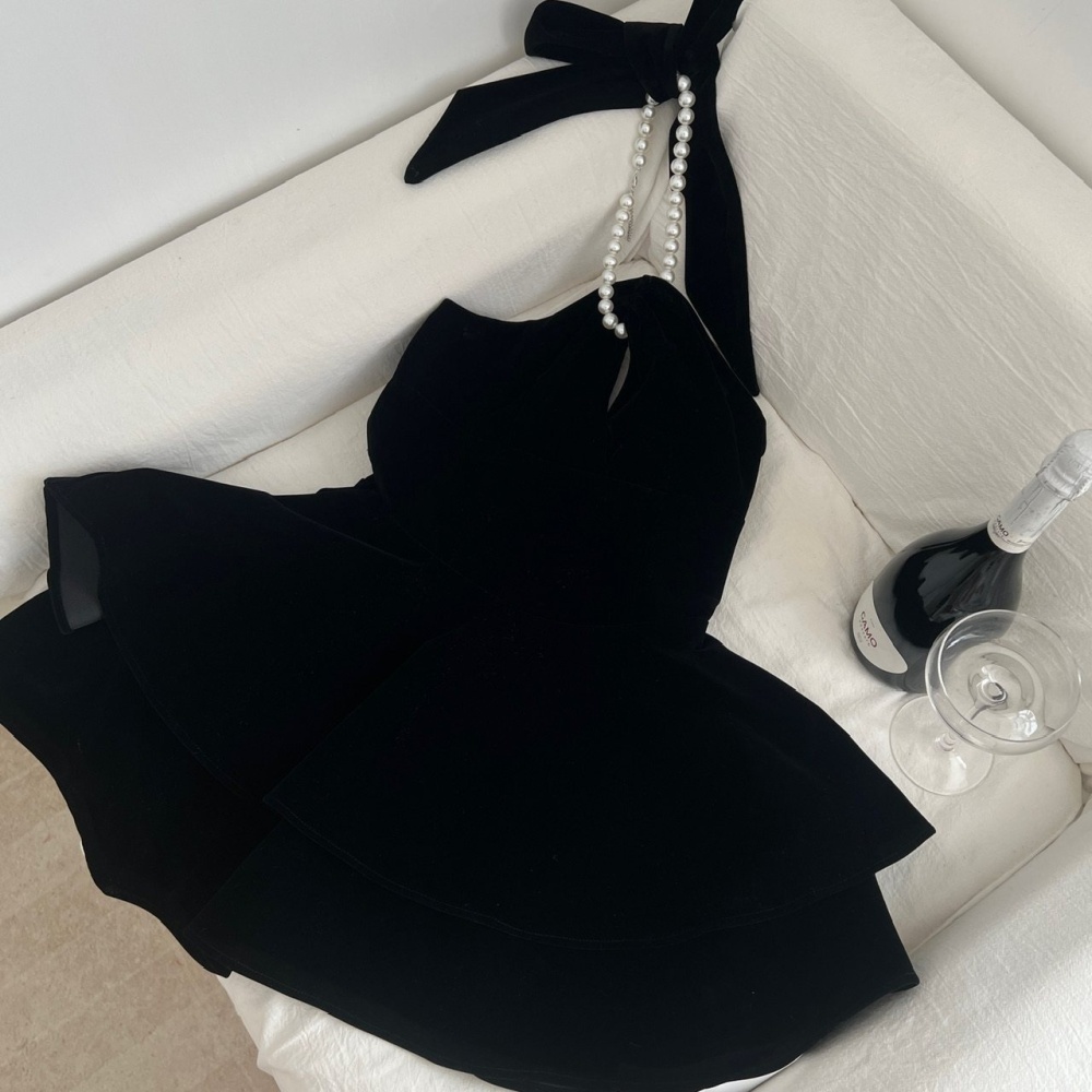 Black pearl formal dress sexy dress for women