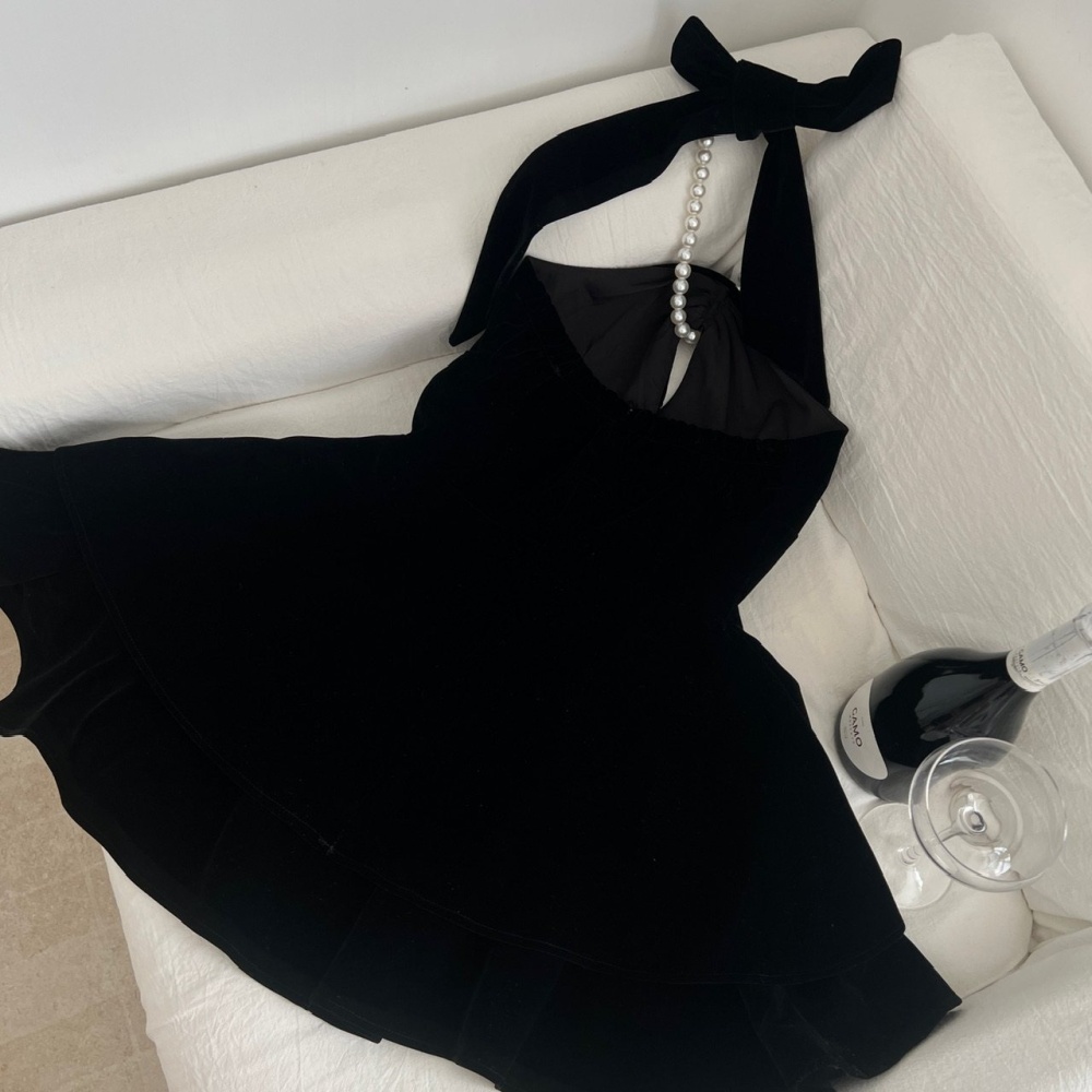 Black pearl formal dress sexy dress for women