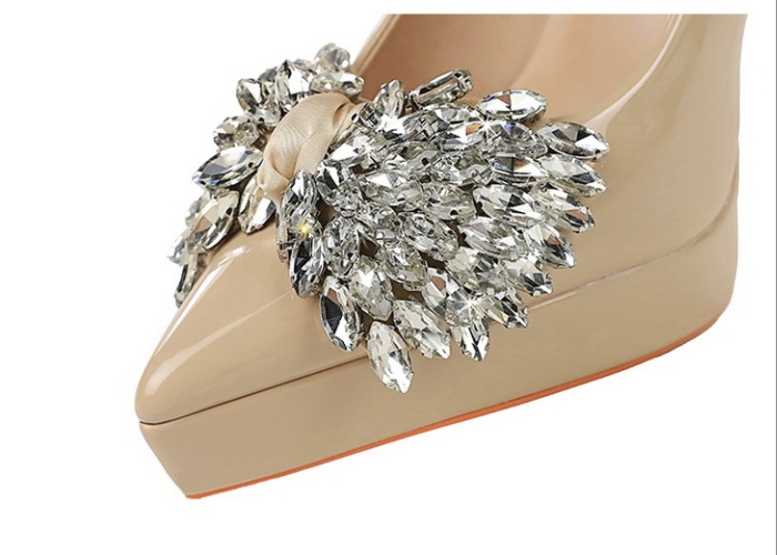 Low pointed platform high-heeled shoes for women