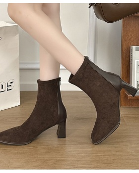 Square head France style short boots lady fashion boots