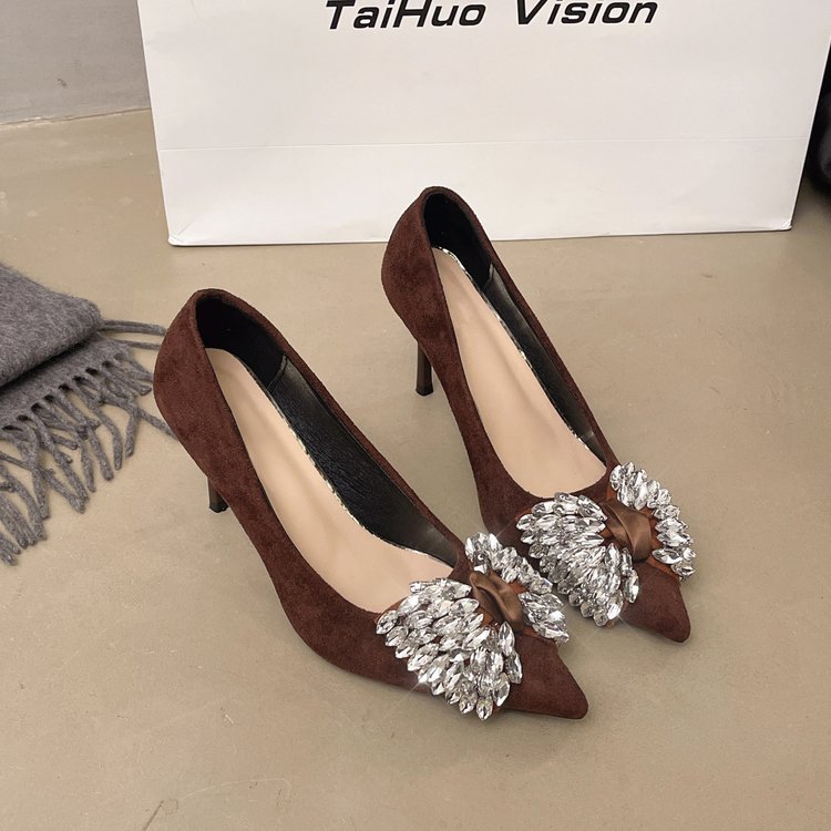France style lady high-heeled shoes pointed shoes