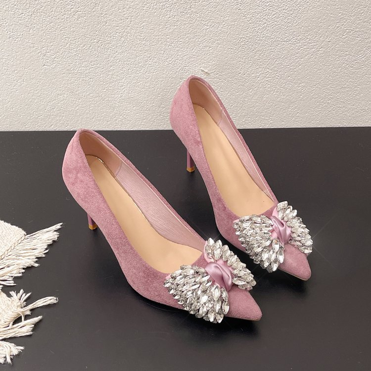 France style lady high-heeled shoes pointed shoes