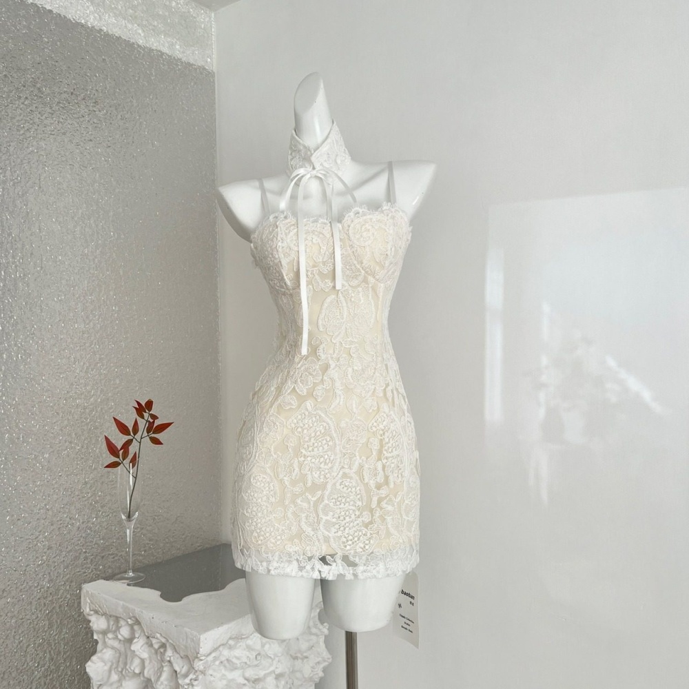 Wrapped chest sling France style dress for women