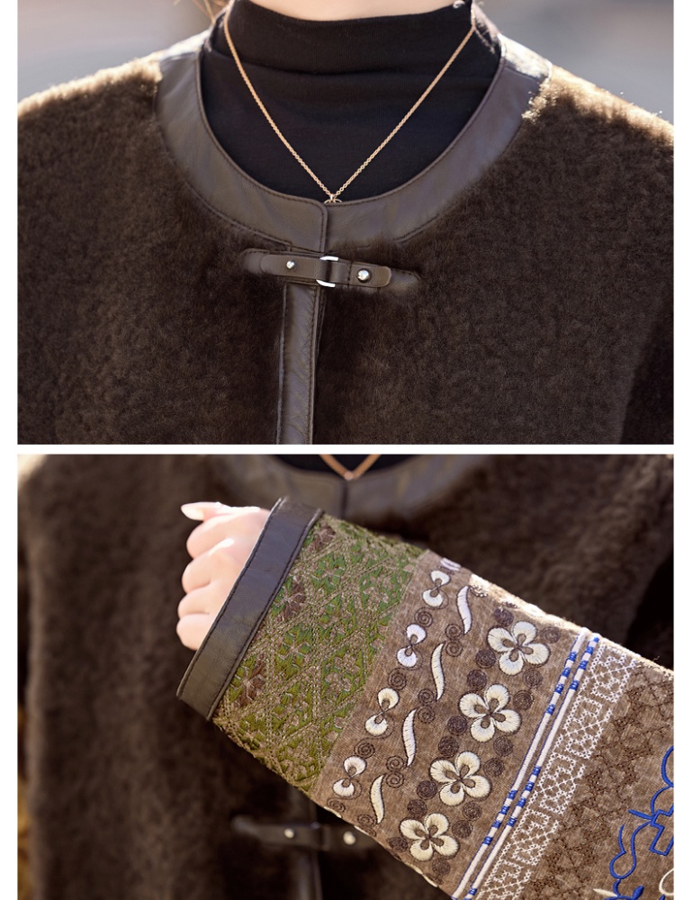 Embroidery fashion jacquard down coat