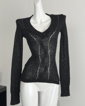 Slim spicegirl sweater light commuting tops for women