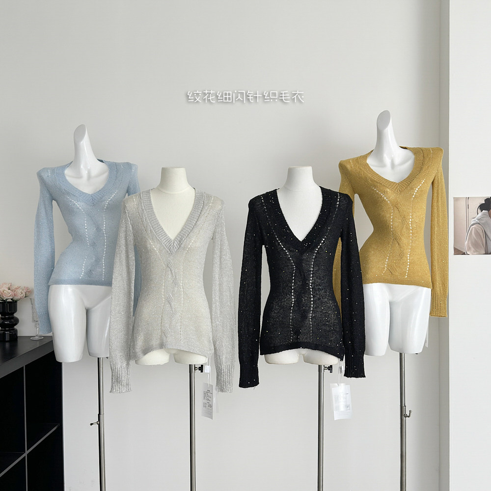 Slim spicegirl sweater light commuting tops for women