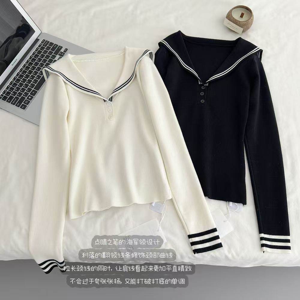 Slim sweater college style bottoming shirt