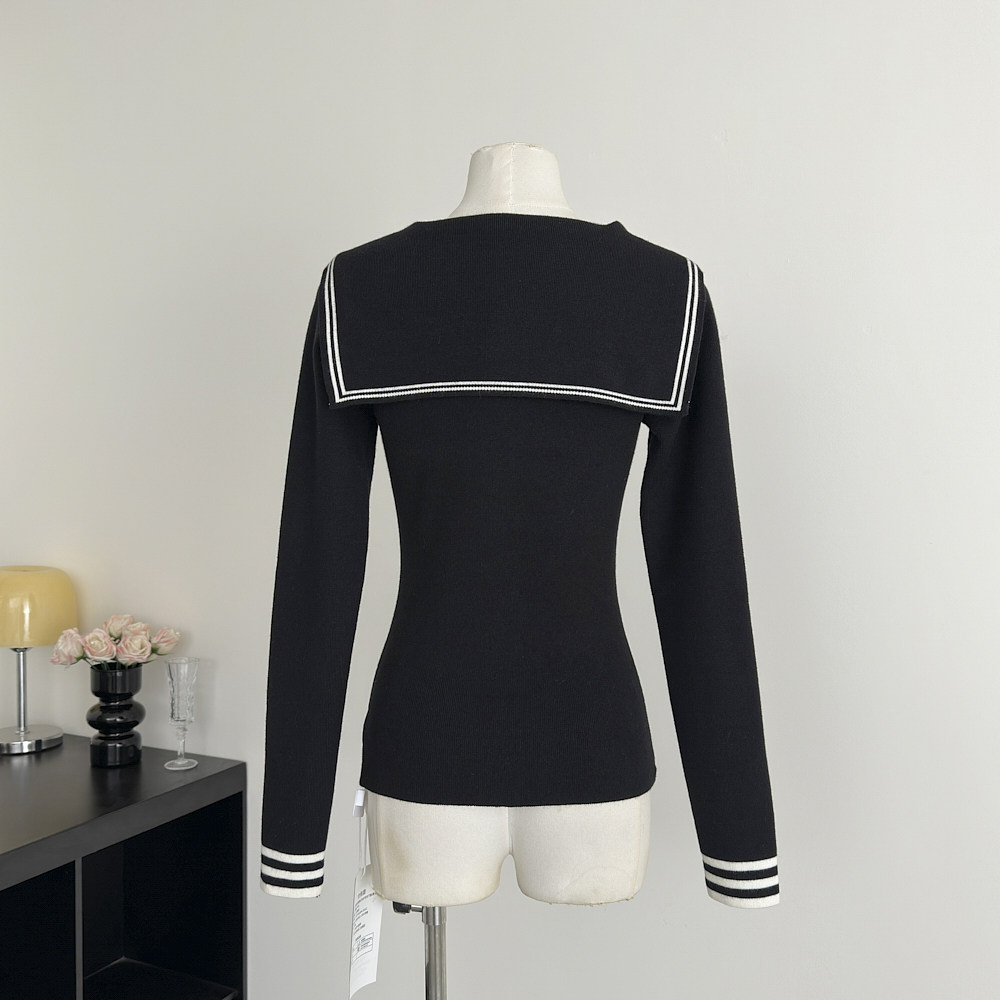 Slim sweater college style bottoming shirt