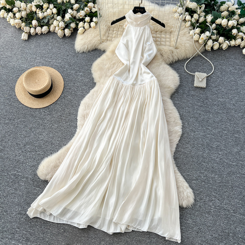 A-line slim dress temperament long dress for women