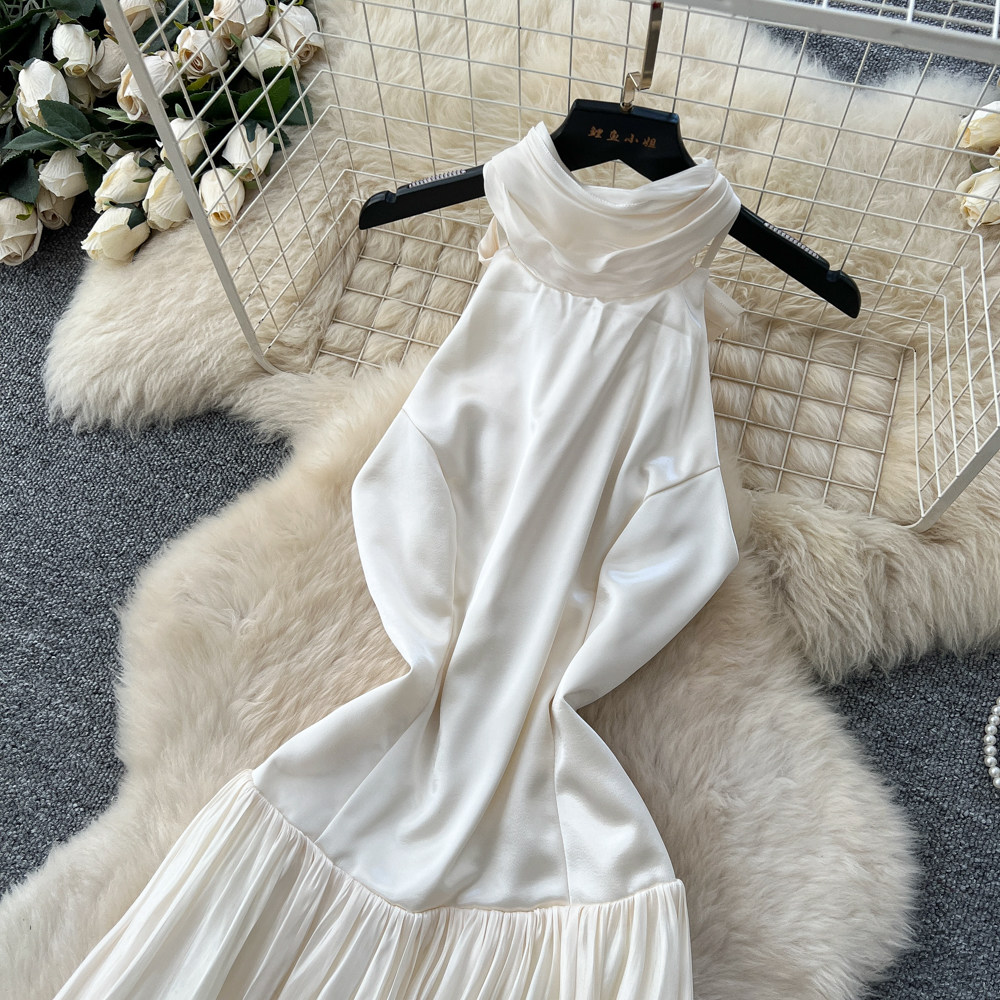 A-line slim dress temperament long dress for women