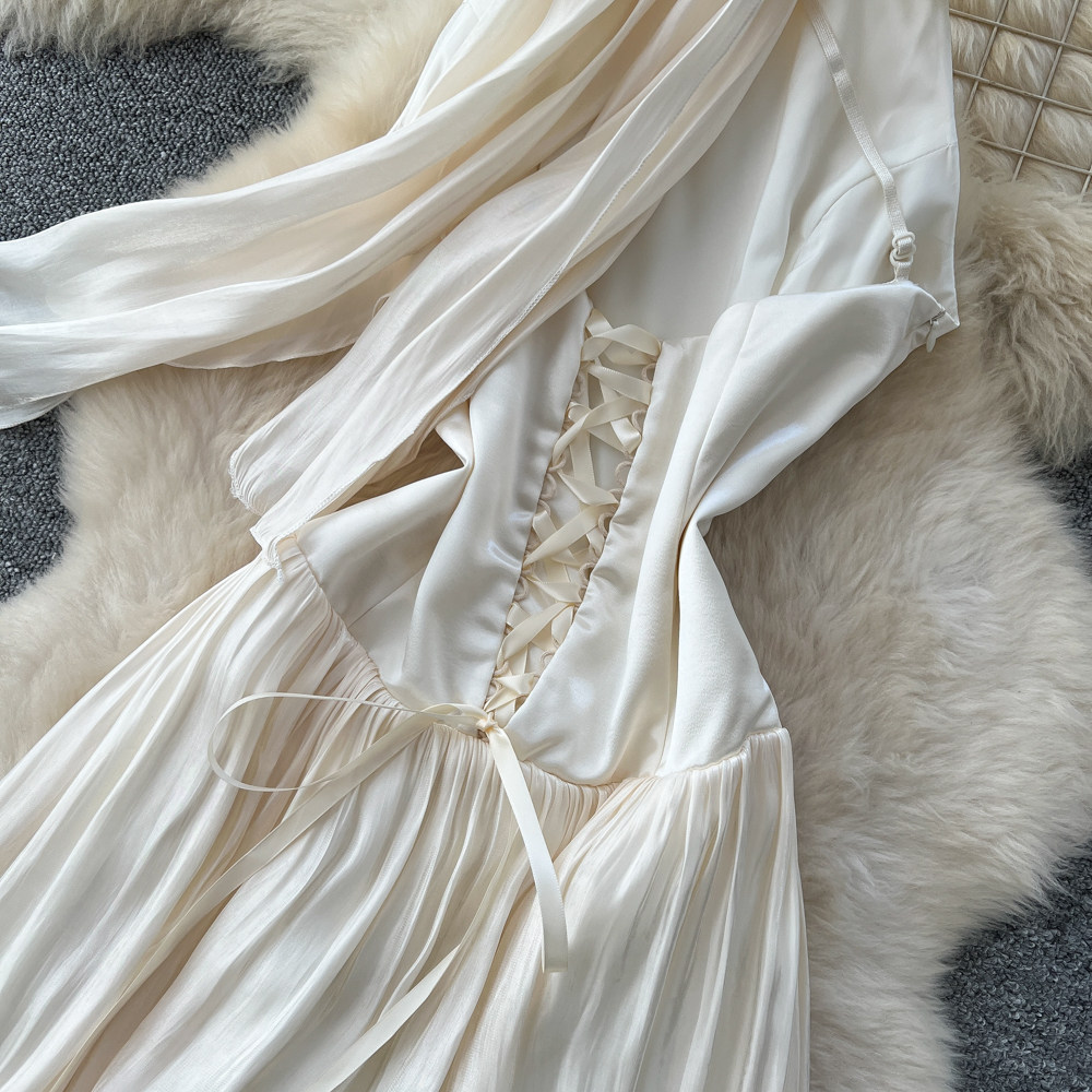 A-line slim dress temperament long dress for women