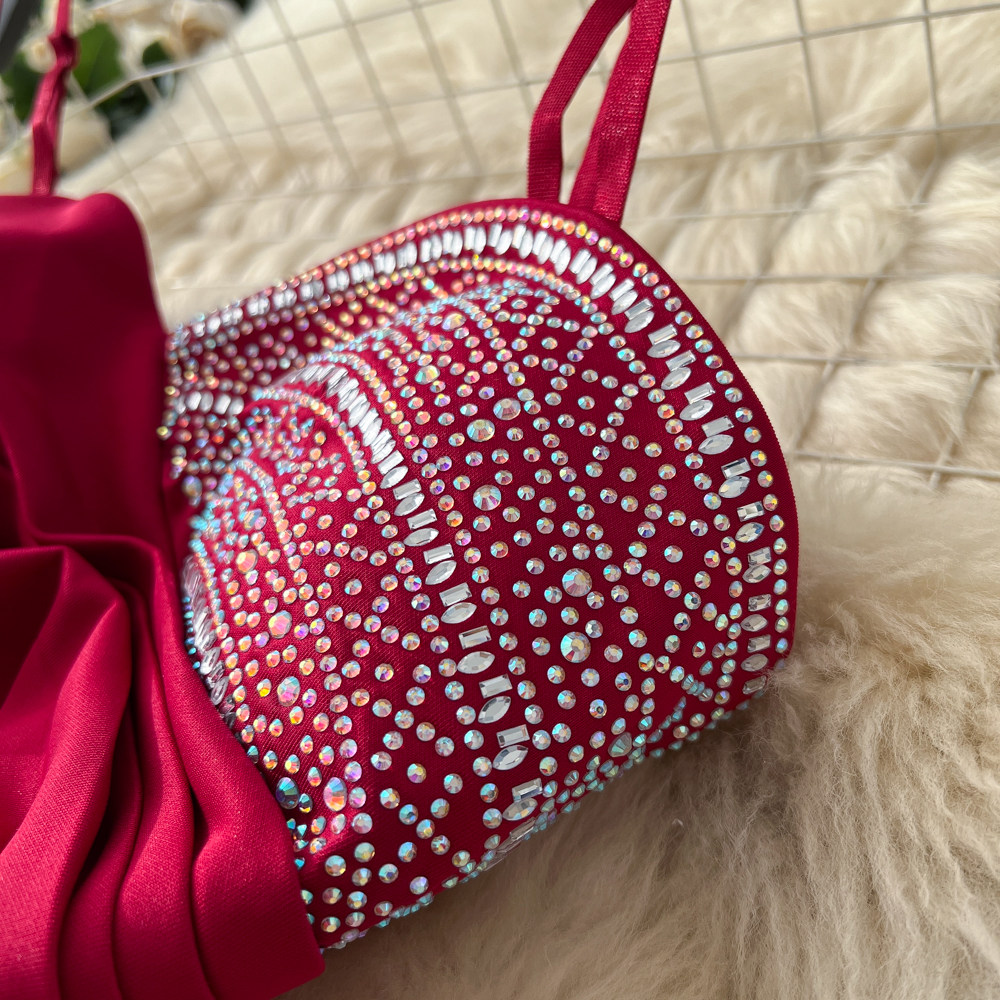 Niche temperament dress diamond evening dress for women