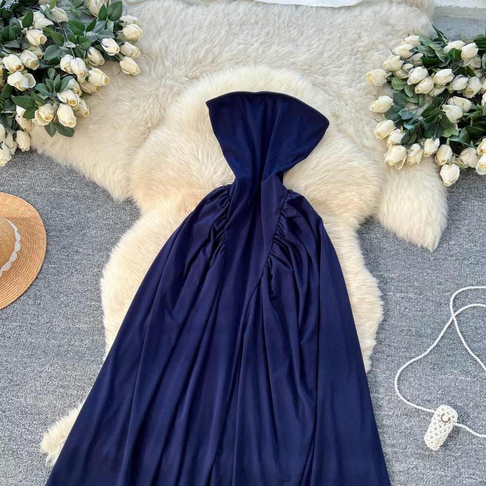 Big skirt slim high waist summer dress for women