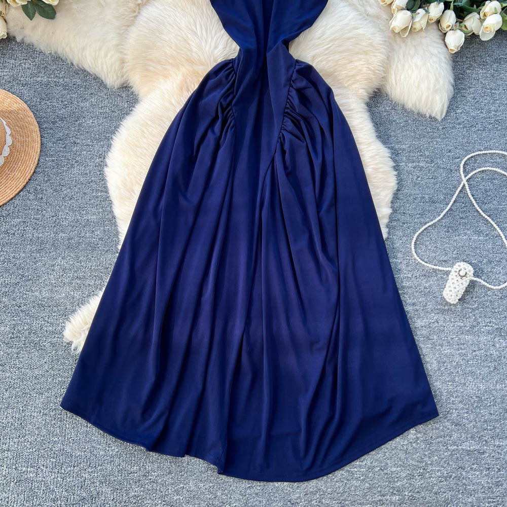 Big skirt slim high waist summer dress for women