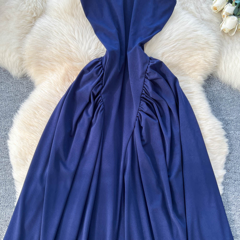 Big skirt slim high waist summer dress for women