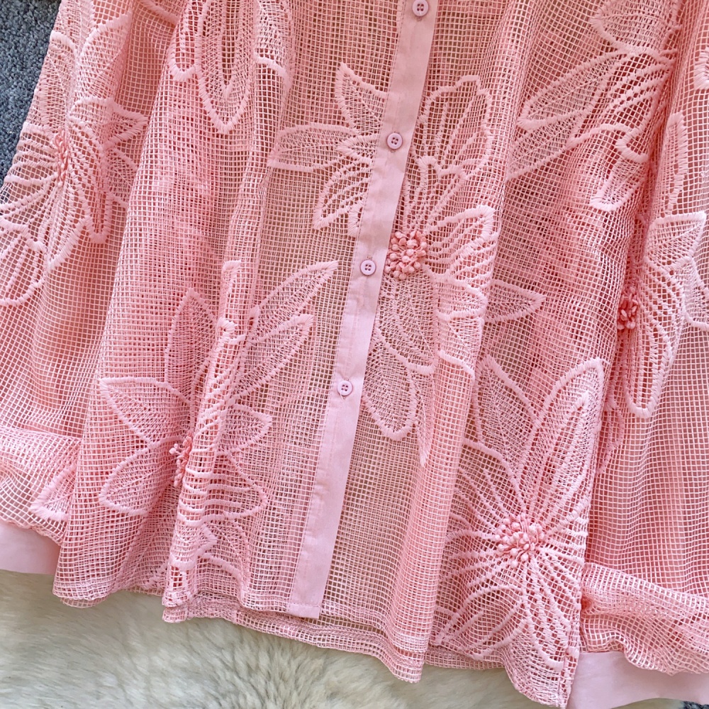 Loose flowers show young tops spring Casual shirt