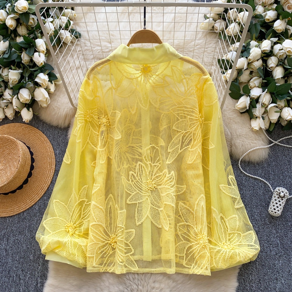 Loose flowers show young tops spring Casual shirt