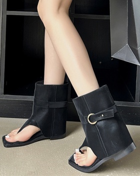 Cozy flat summer boots antiskid pants