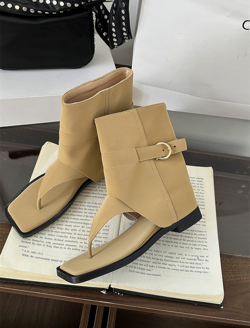 Cozy flat summer boots antiskid pants