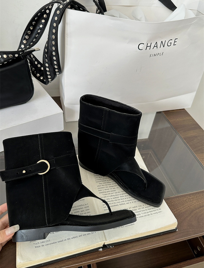 Cozy flat summer boots antiskid pants