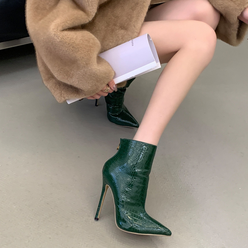 Autumn and winter women's boots pointed short boots