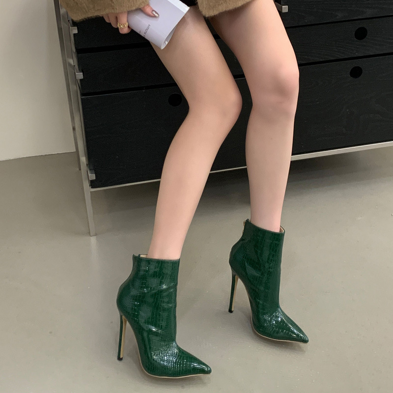 Autumn and winter women's boots pointed short boots