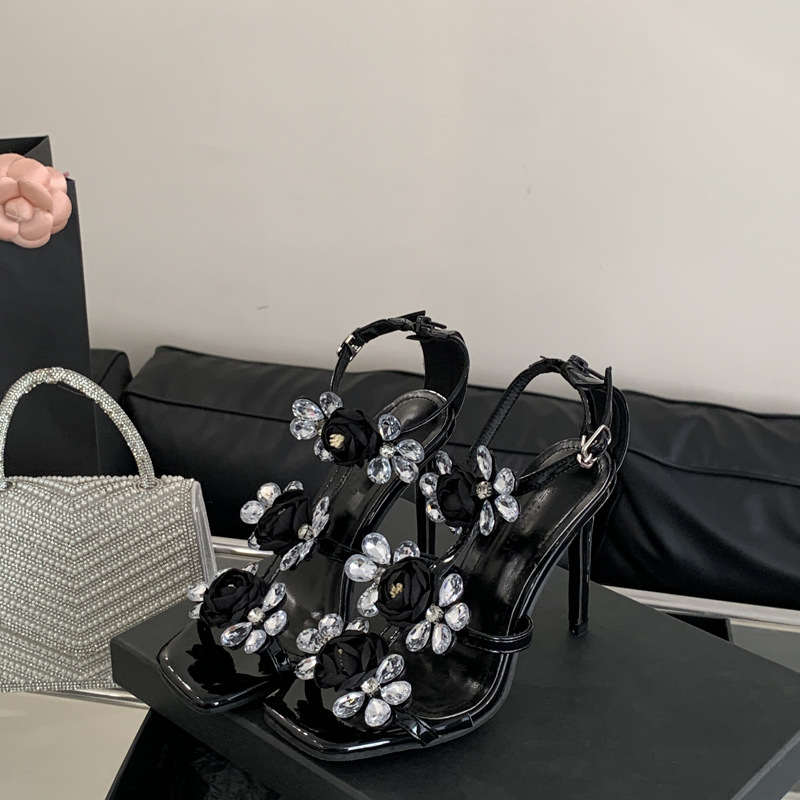 Fine-root rome sandals luxurious high-heeled shoes for women