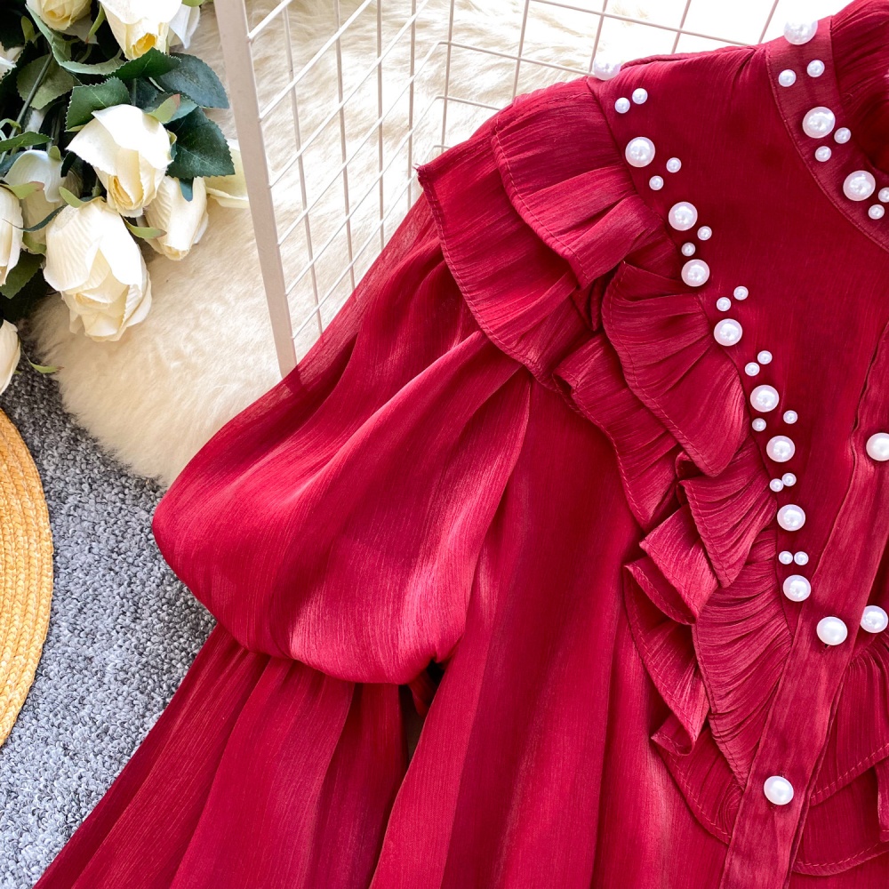 Unique pure tops cstand collar shirt for women