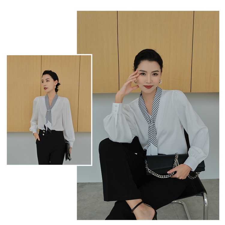 Satin simple slim commuting led temperament shirt