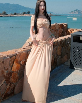 Banquet slim long skirt temperament pinched waist formal dress