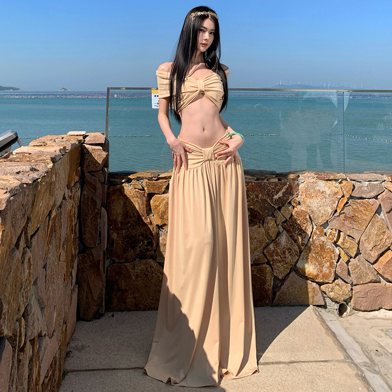 Banquet slim long skirt temperament pinched waist formal dress