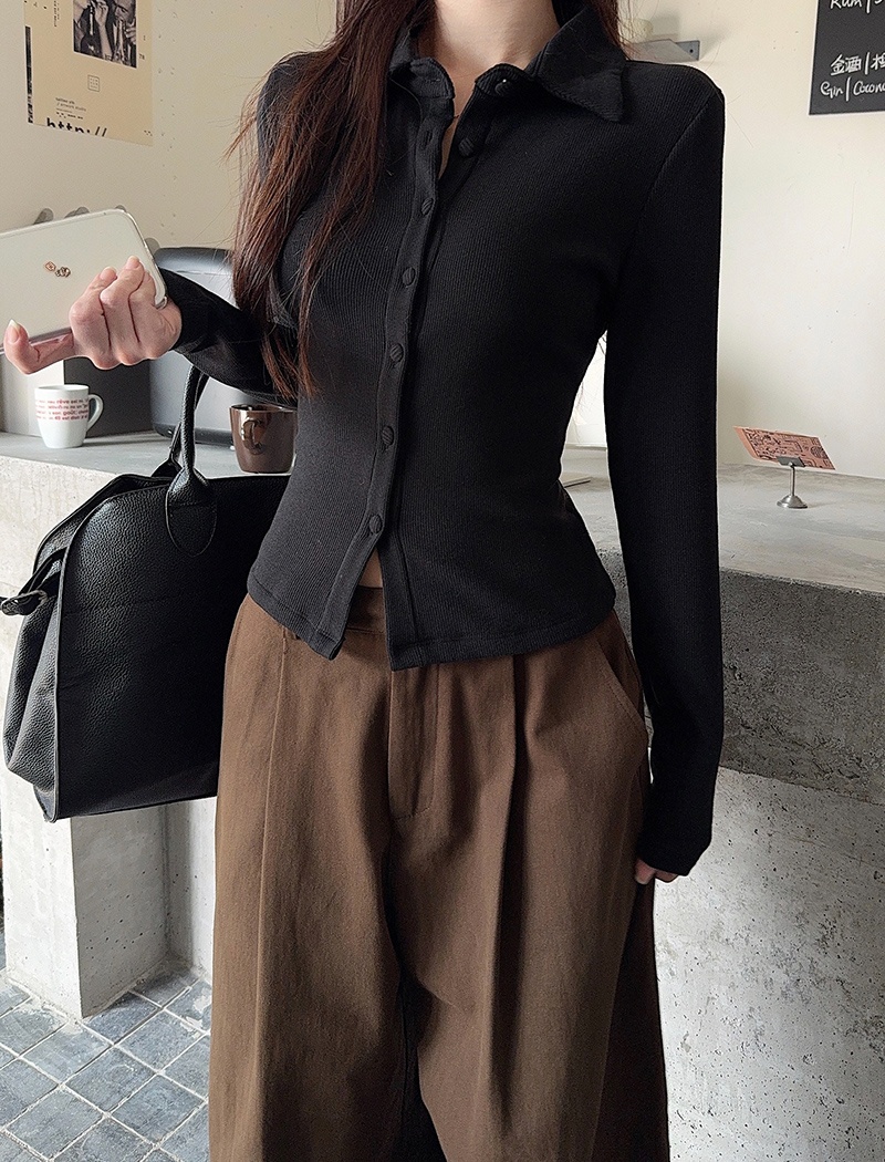 Cashmere bottoming shirt tops for women