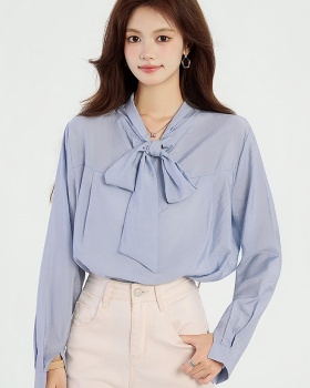Spring niche tops cstand collar pullover small shirt