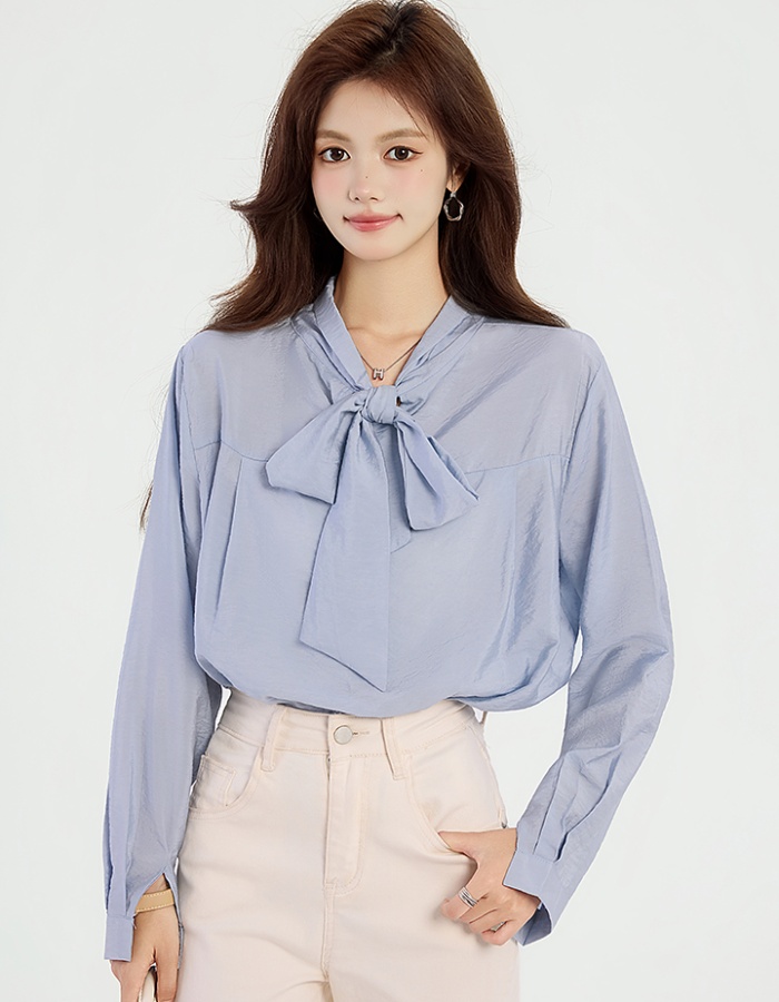 Spring niche tops cstand collar pullover small shirt