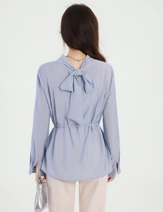 Spring niche tops cstand collar pullover small shirt