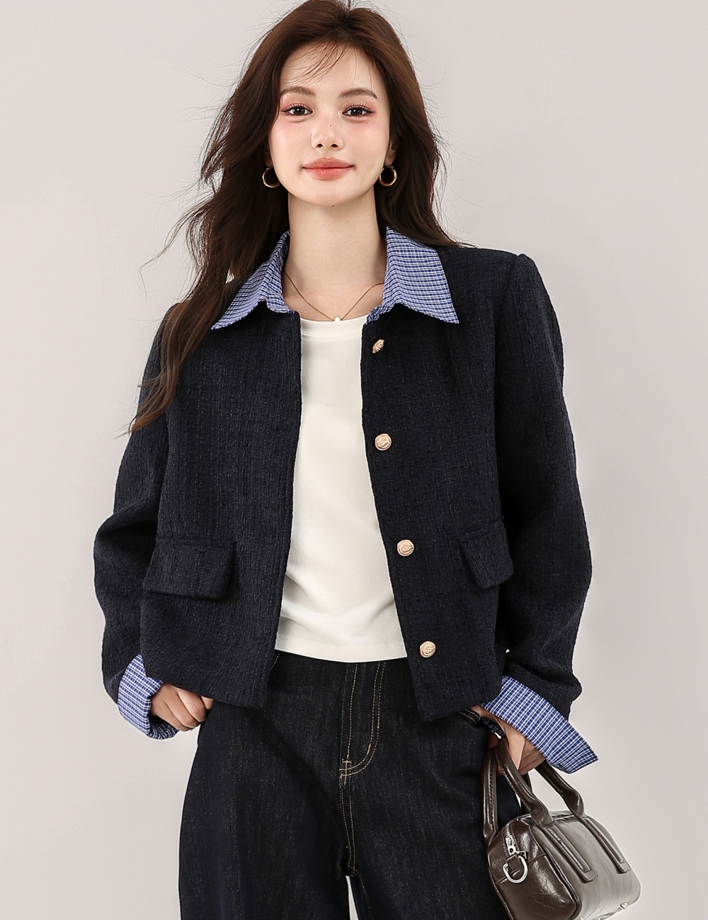 Denim spring coat temperament tender tops