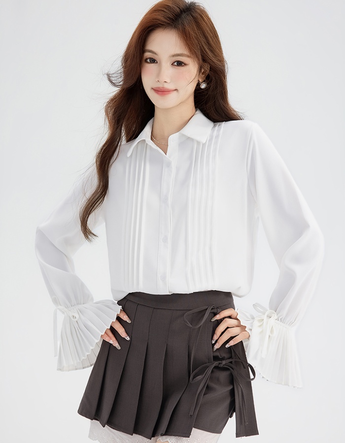 Inside the ride organ white shirt niche spring tops