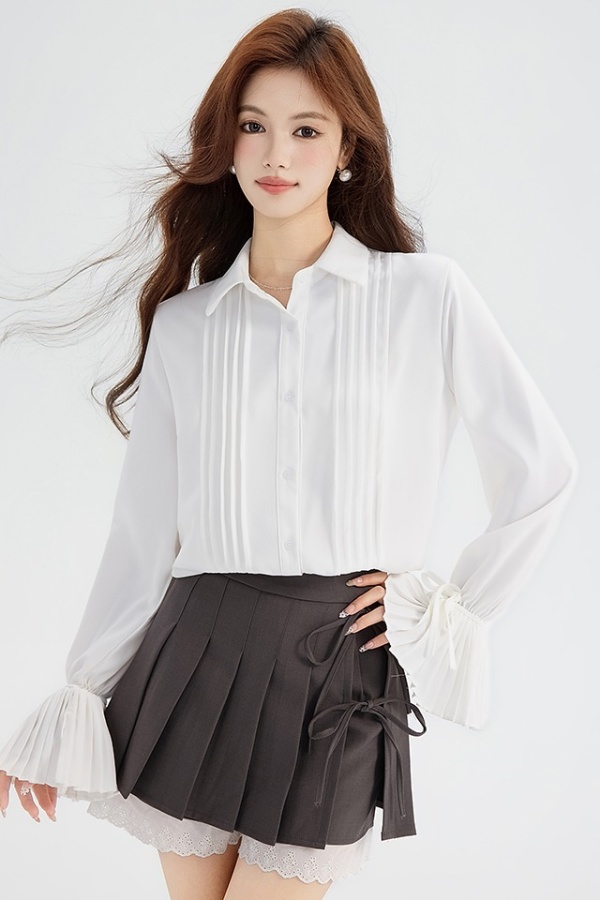 Inside the ride organ white shirt niche spring tops