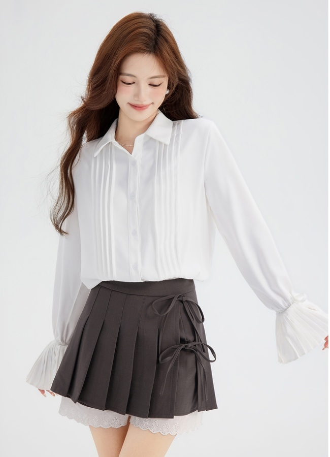 Inside the ride organ white shirt niche spring tops