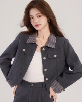 Spring fashionable business suit wool gray coat