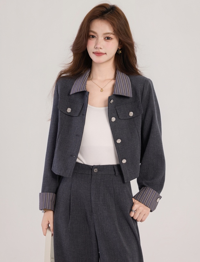 Spring fashionable business suit wool gray coat