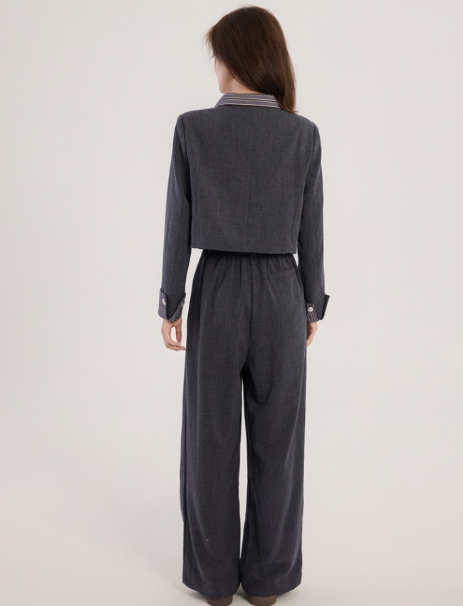 Spring fashionable business suit wool gray coat