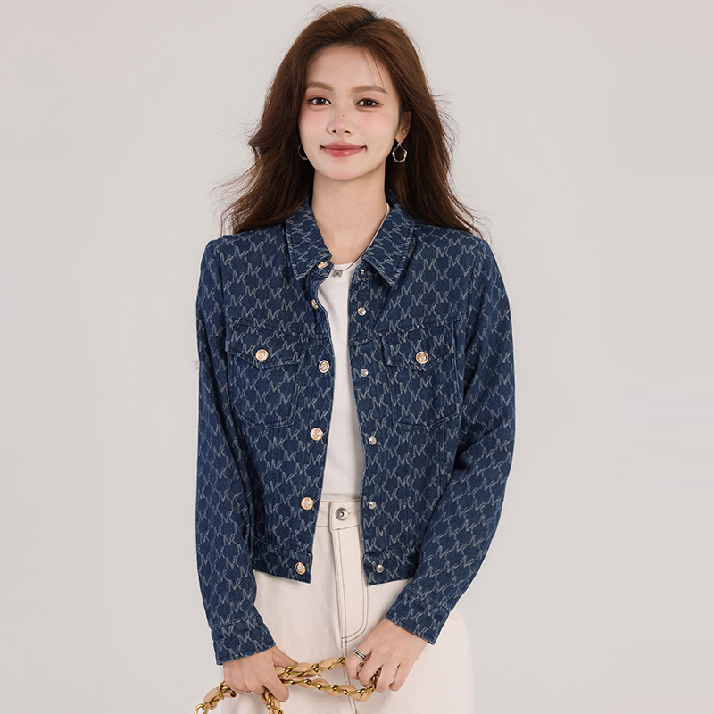Denim fashion Western style coat all-match spring short tops