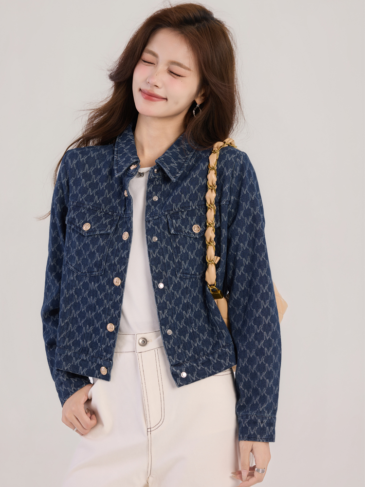 Denim fashion Western style coat all-match spring short tops