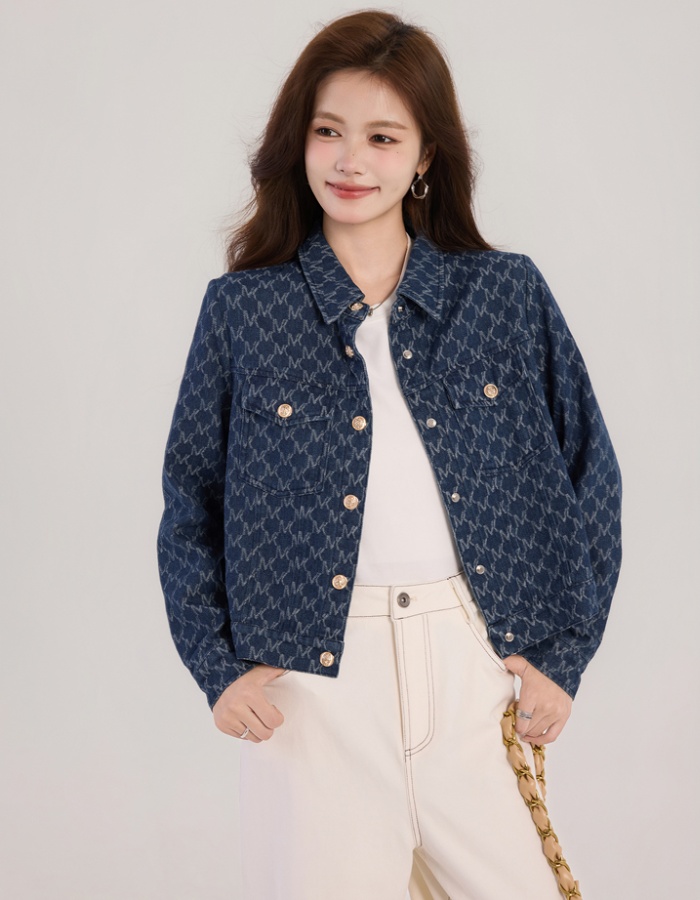 Denim fashion Western style coat all-match spring short tops