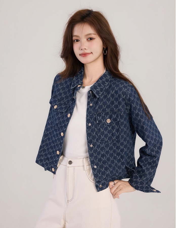 Denim fashion Western style coat all-match spring short tops