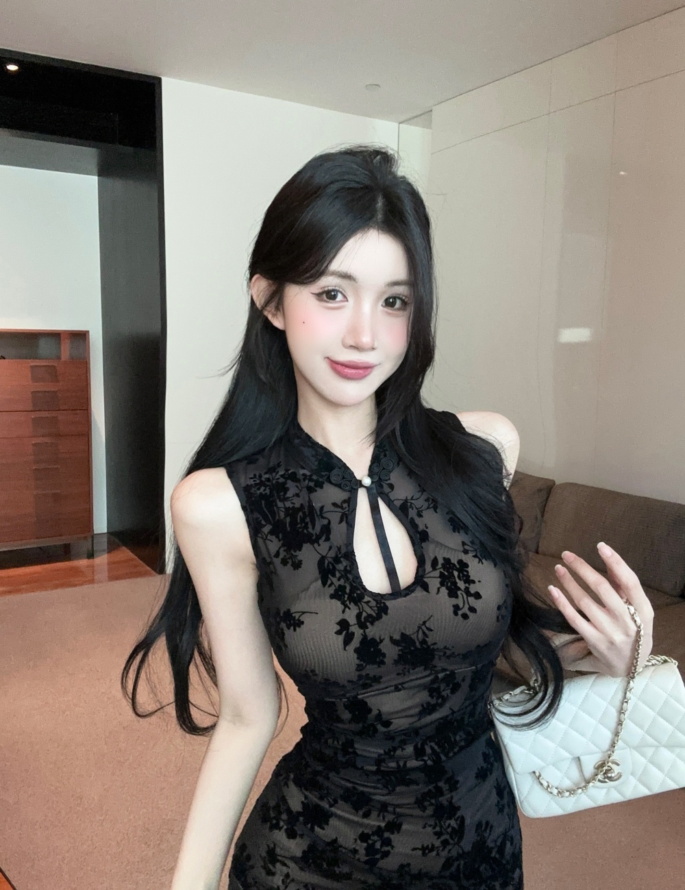 Bottoming short dress elasticity package hip cheongsam