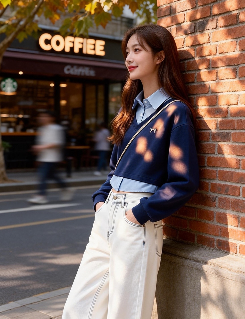 Unique Pseudo-two fashion spring hoodie for women